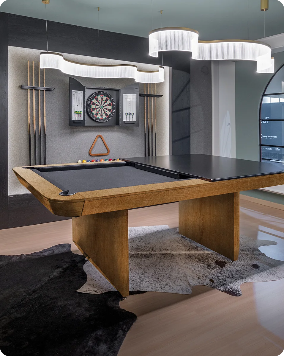 Mesa Doha 7Ball em ambiente residencial