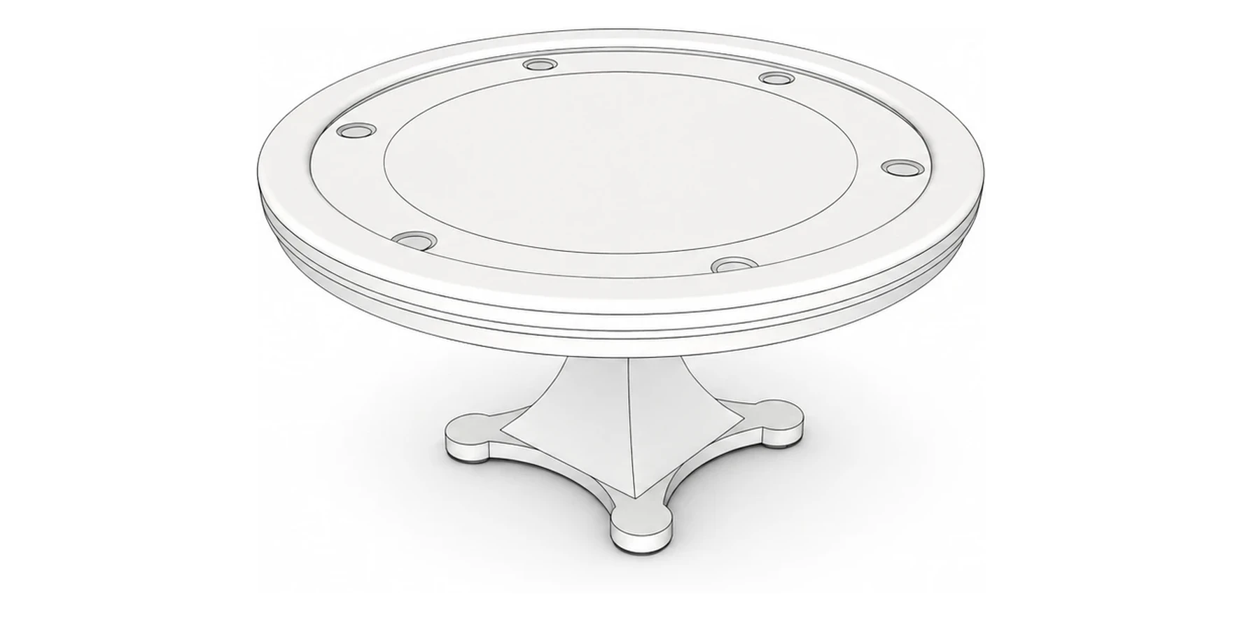Tampo invertível da mesa de carteado Monaco 7Ball