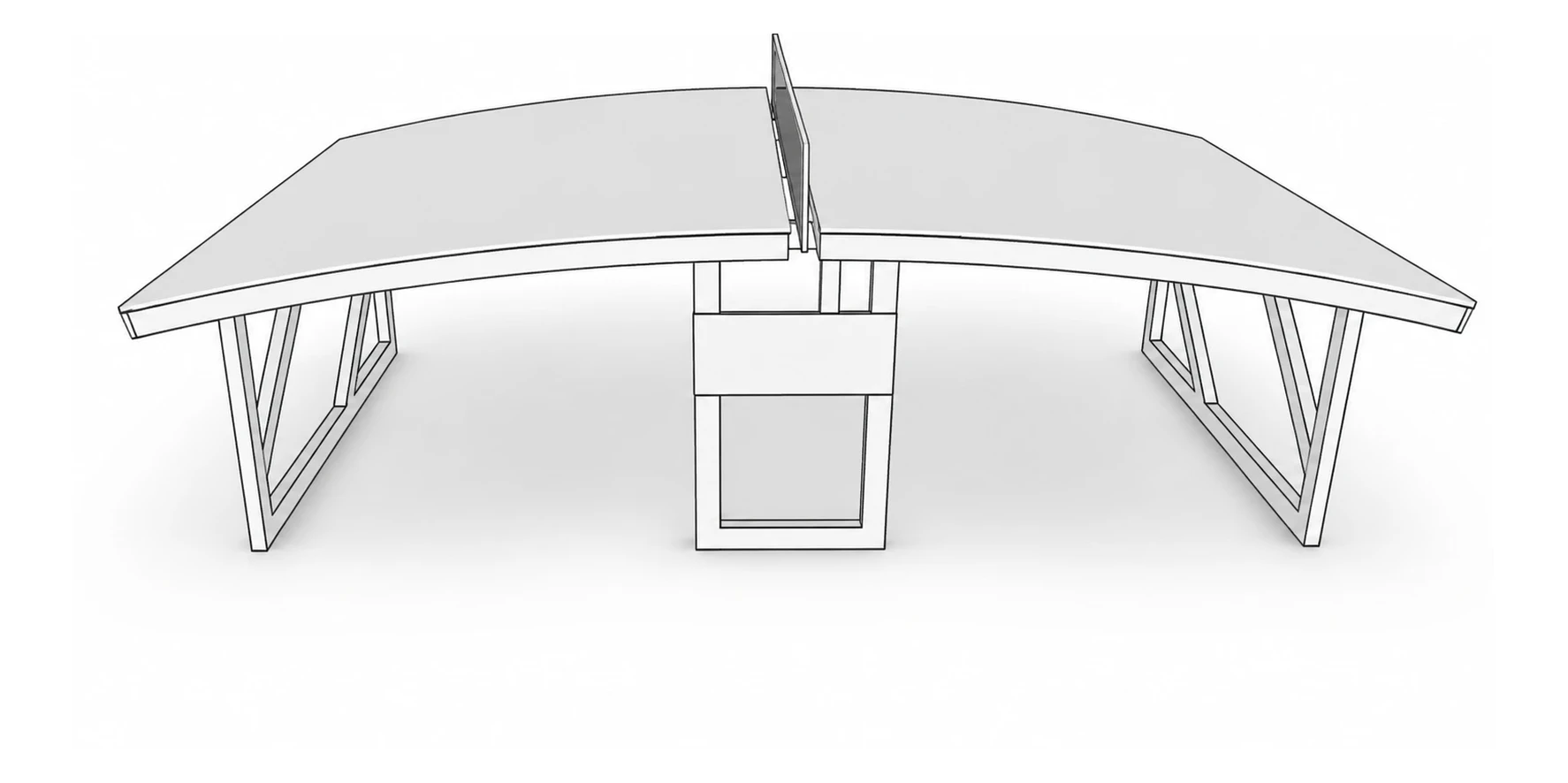 Detalhe da estrutura reforçada da Futmesa Fixo 7Ball