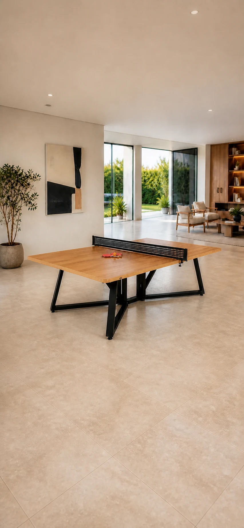 Tênis de Mesa 7Ball em ambiente