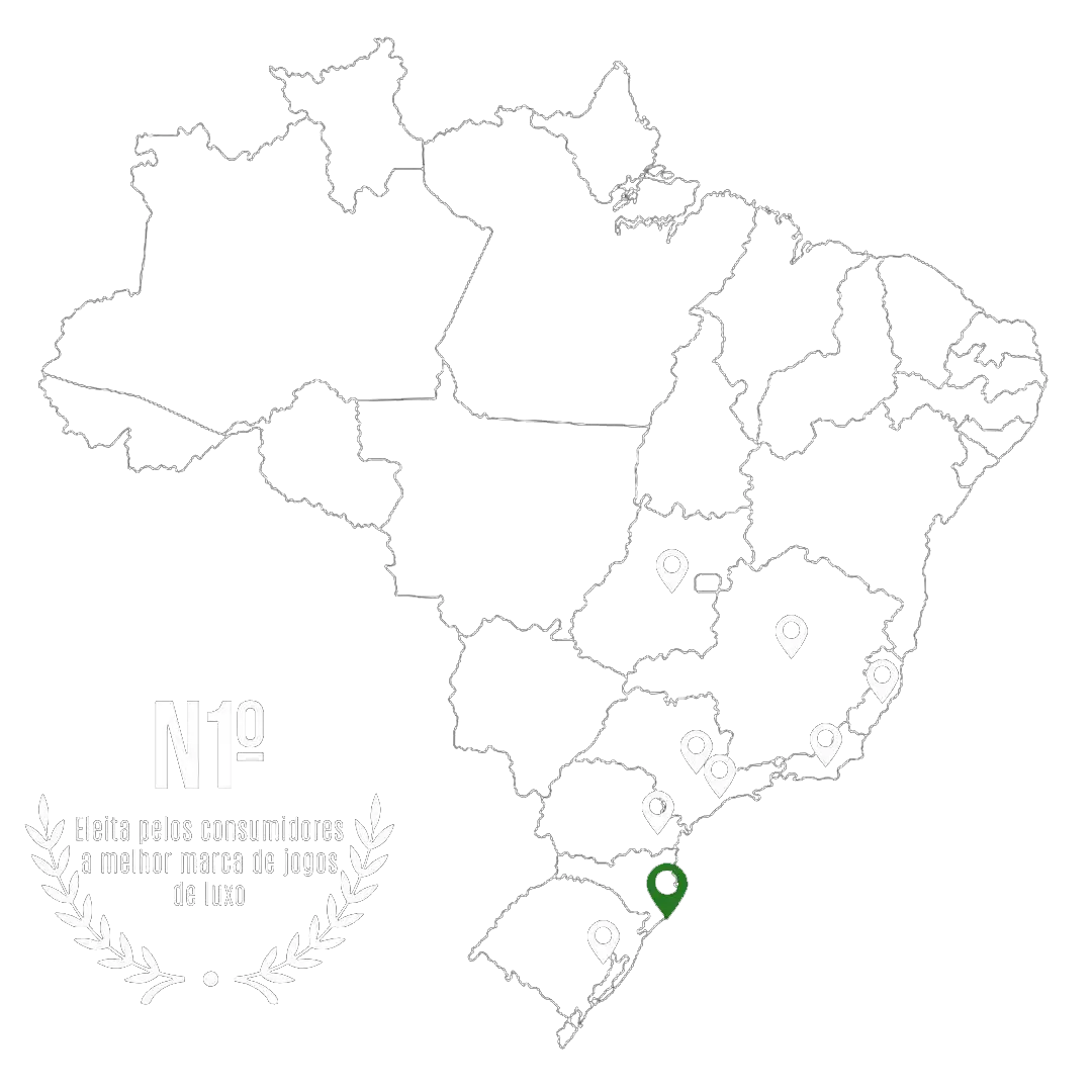 Mapa do Brasil com localizações 7Ball