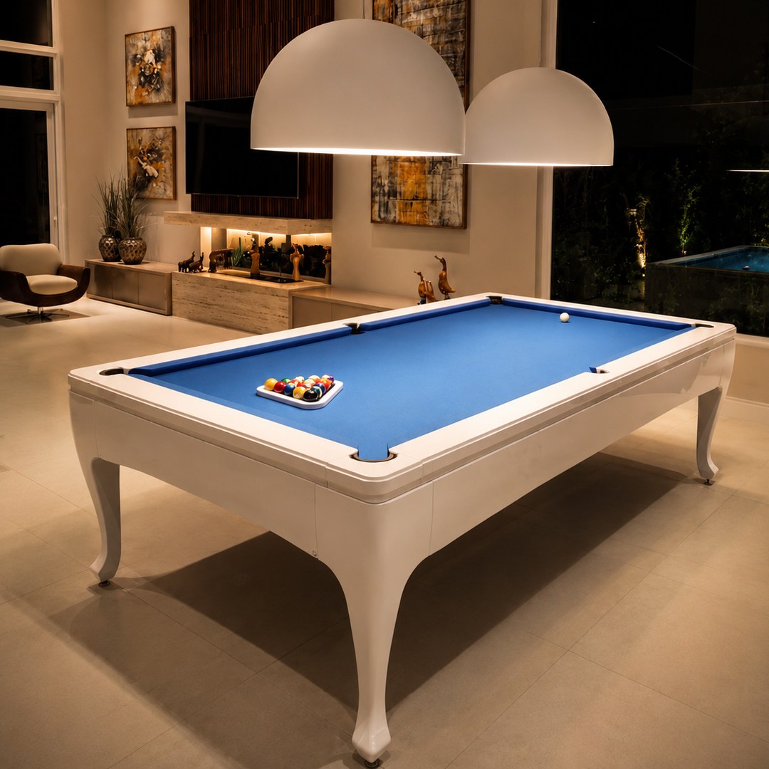 Sinuca New Milão 7Ball — acabamento branco