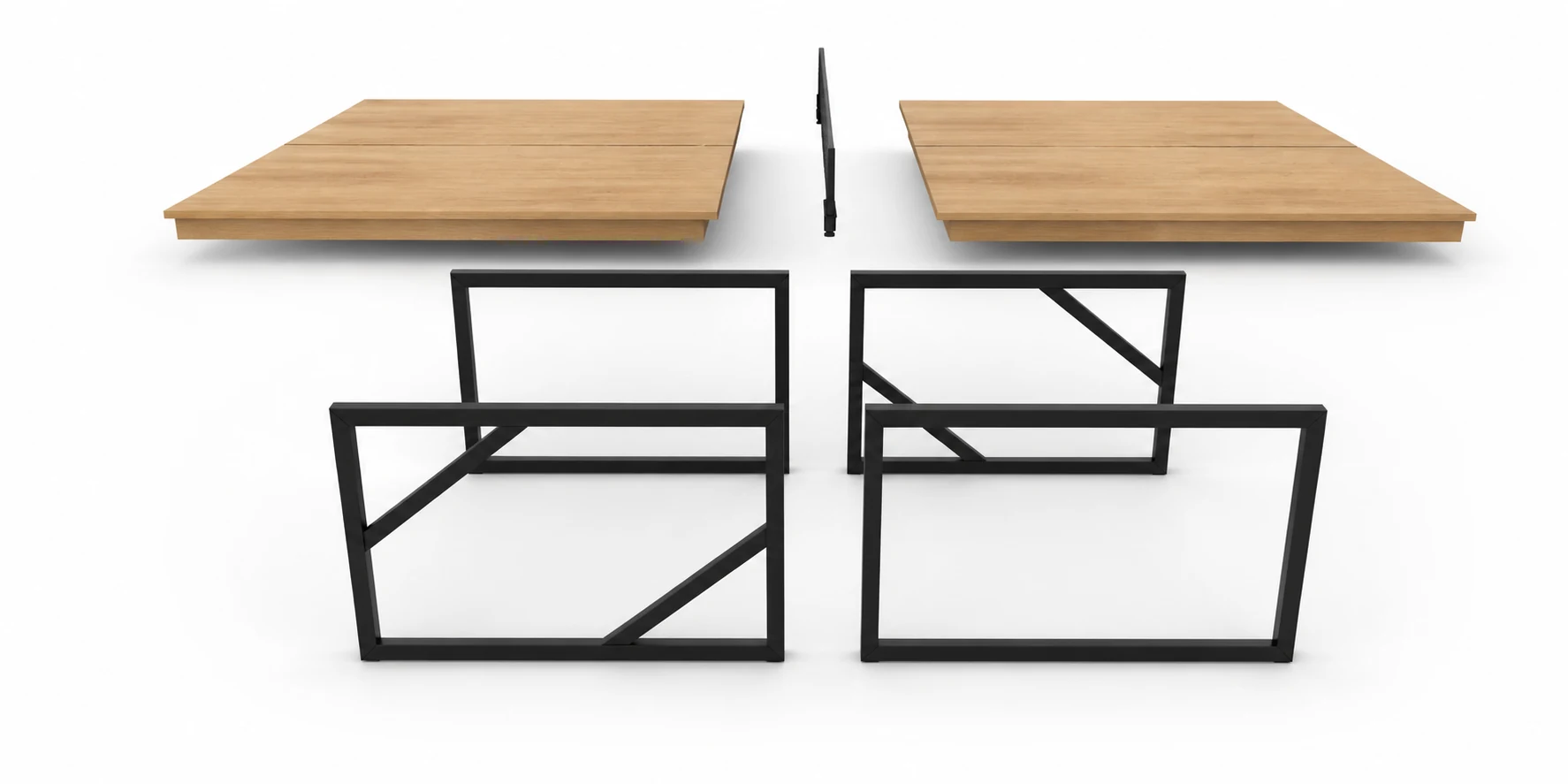 Mesa de Tênis de Mesa 7Ball desmontada para transporte